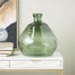 Maple and Jade Wide Spanish Bottle Neck Ombre Decorative Vase in Green, , large