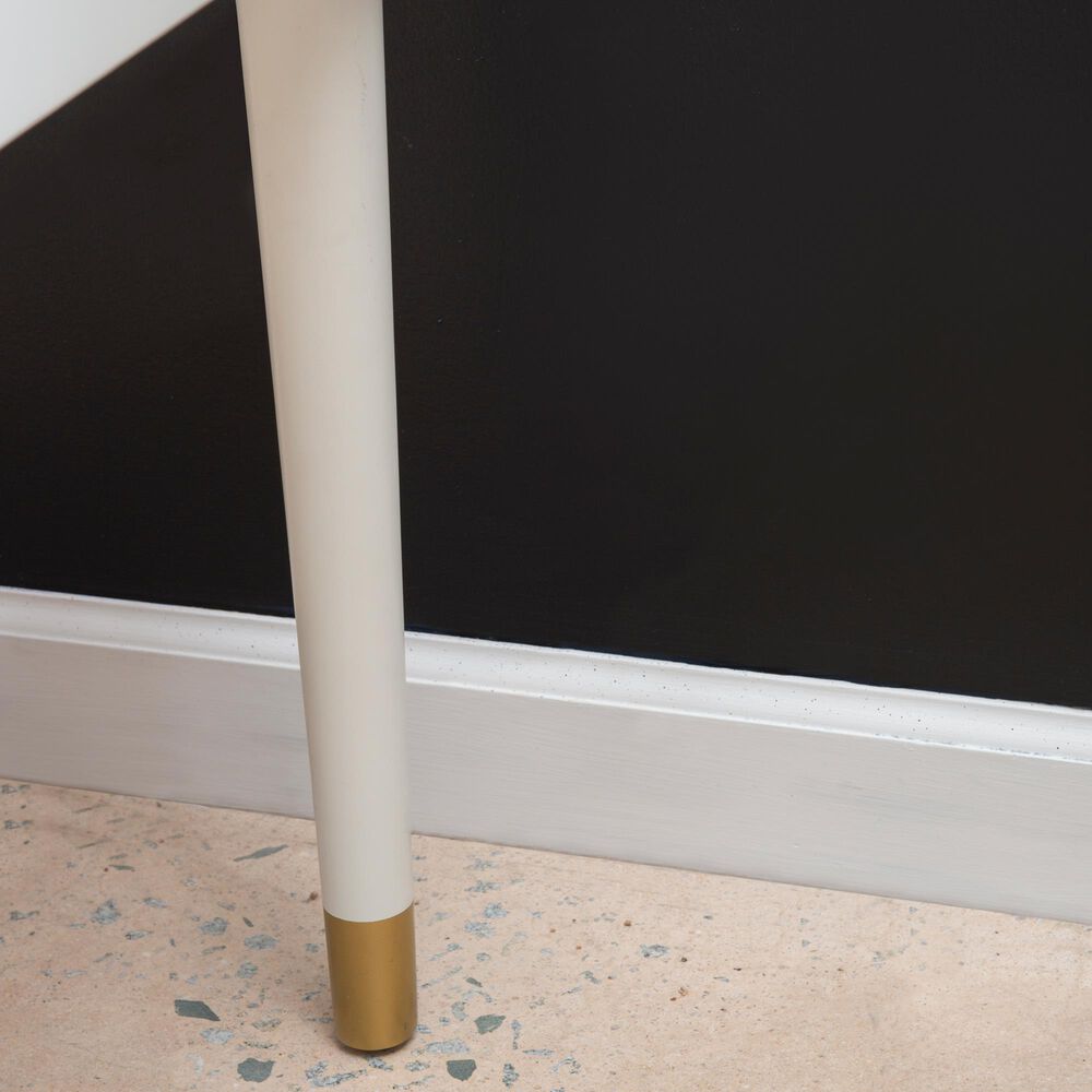 Linon Home Decor Geo Vanity with Stool in White, , large