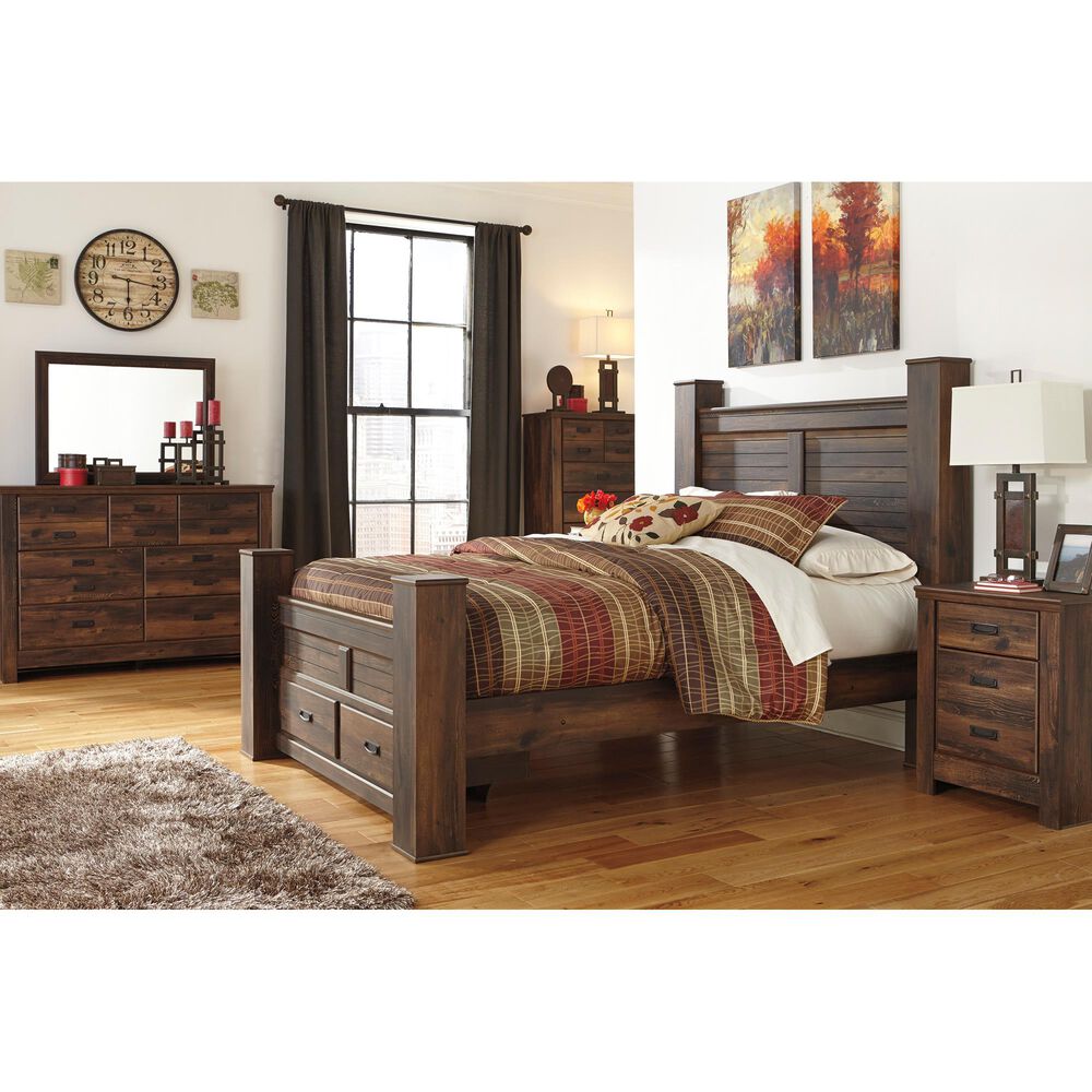 Signature Design by Ashley Quinden 5Drawer Chest in Dark Brown Nebraska Furniture Mart