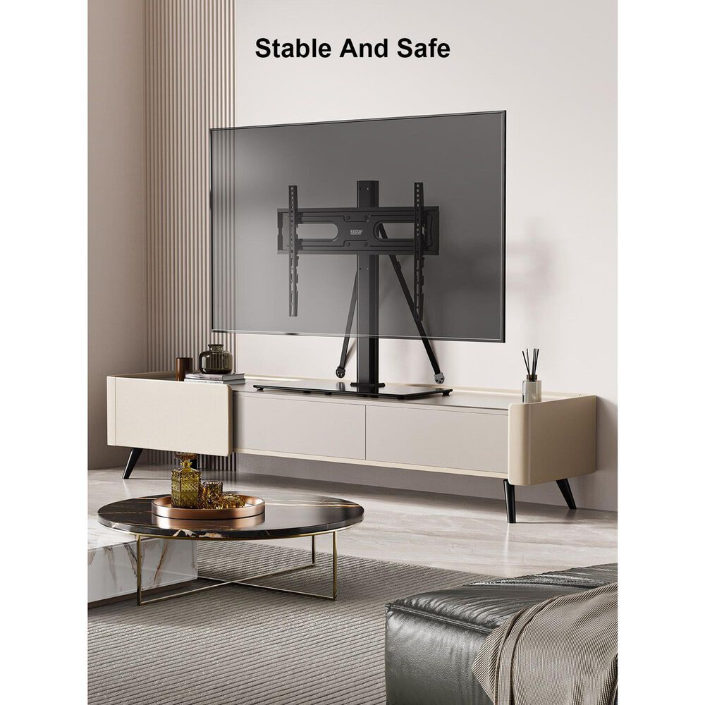 ErgoAV Tabletop Stand with Swivel for 40" - 75" TVs in Black, , large