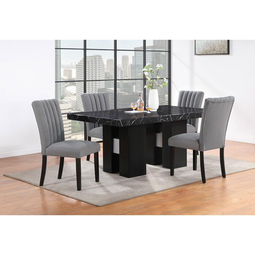 Global Furniture USA Upholstered Dining Side Chair in Grey Fabric, , large
