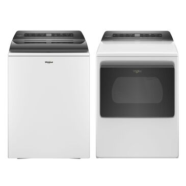 Whirlpool 4.7 Cu. Ft. Top Load Washer and 7.4 Cu. Ft. Electric Dryer Laundry Pair in White, , large
