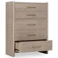 Urban Home Gardenia 5-Drawer Oak Wood Chest in Chai, , large