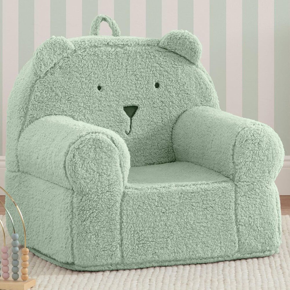 Delta Children Sherpa Bear Chair in Sage, , large