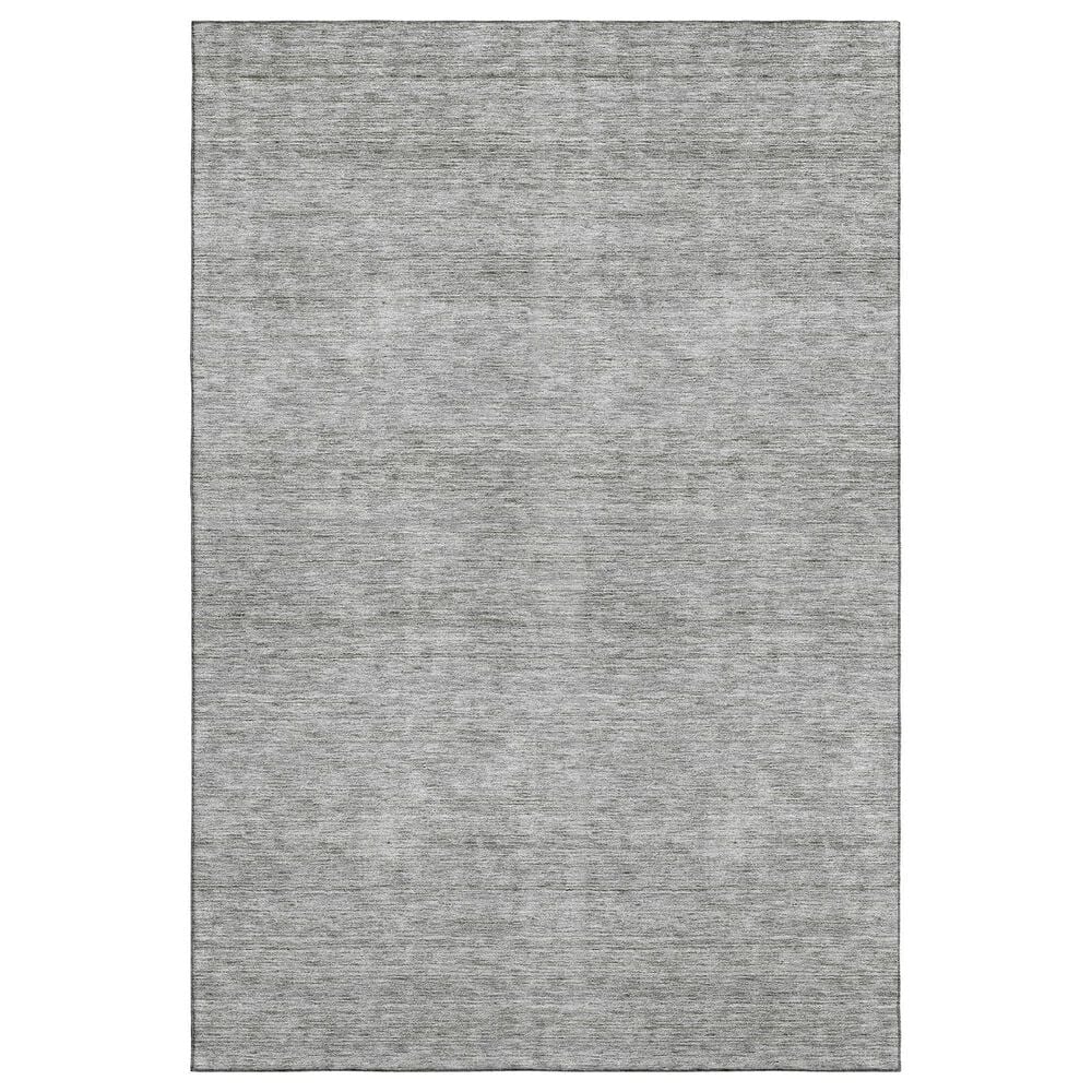 Dalyn Rug Company Soft Essentials Solid Silver 10" x 14" Indoor/Outdoor Area Rug, , large