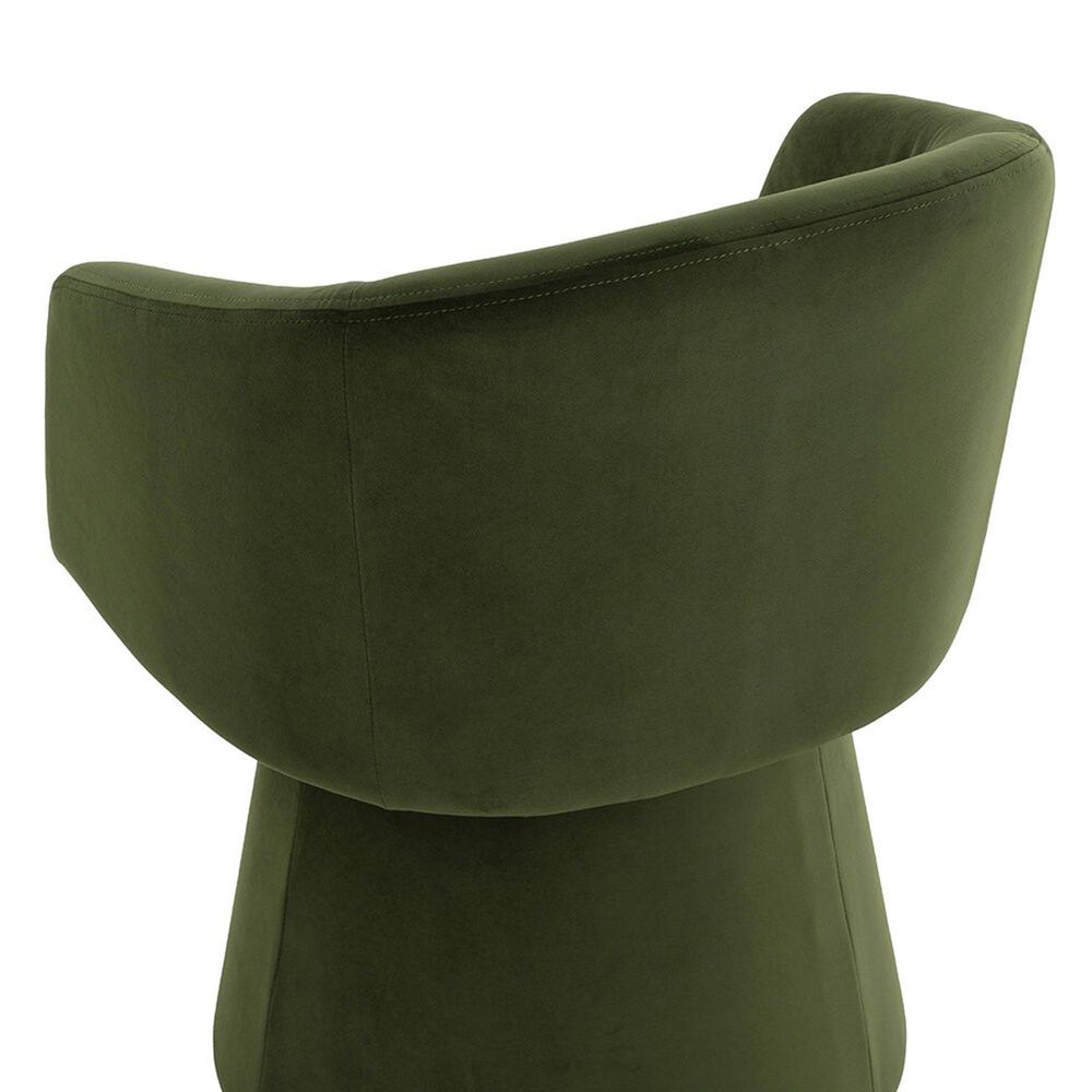 37B Etta Swivel Dining Arm Chair in Moss Green, , large