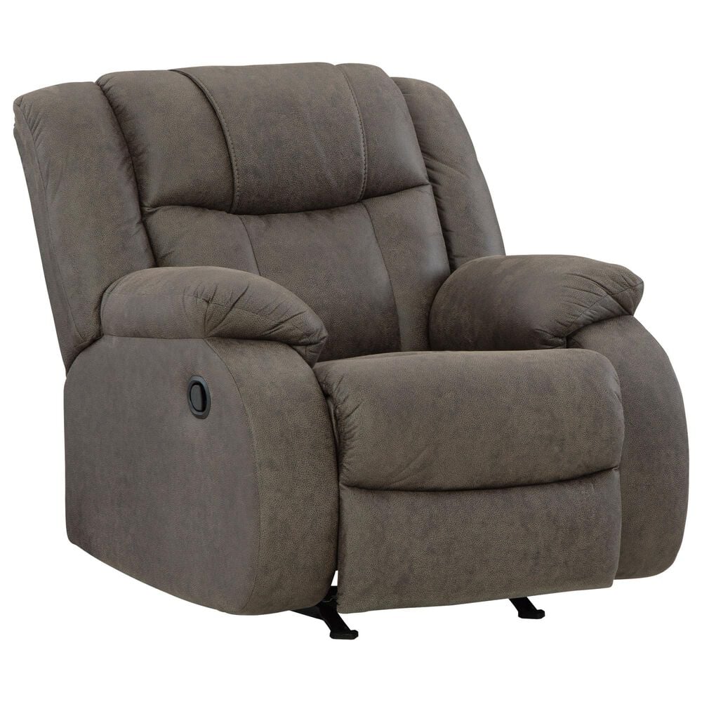 Ashley First Base Manual Recliner in Gunmetal, , large