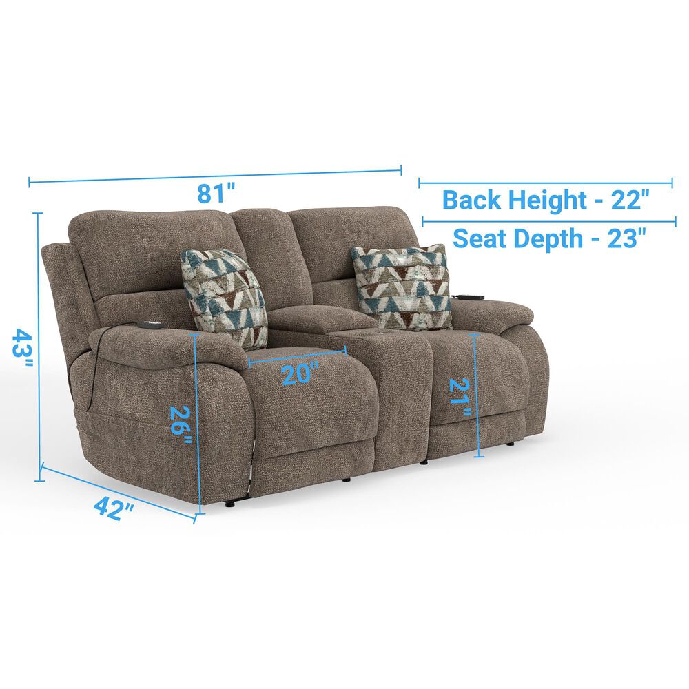 Hartsfield Joya Power Reclining Loveseat in Mushroom, , large