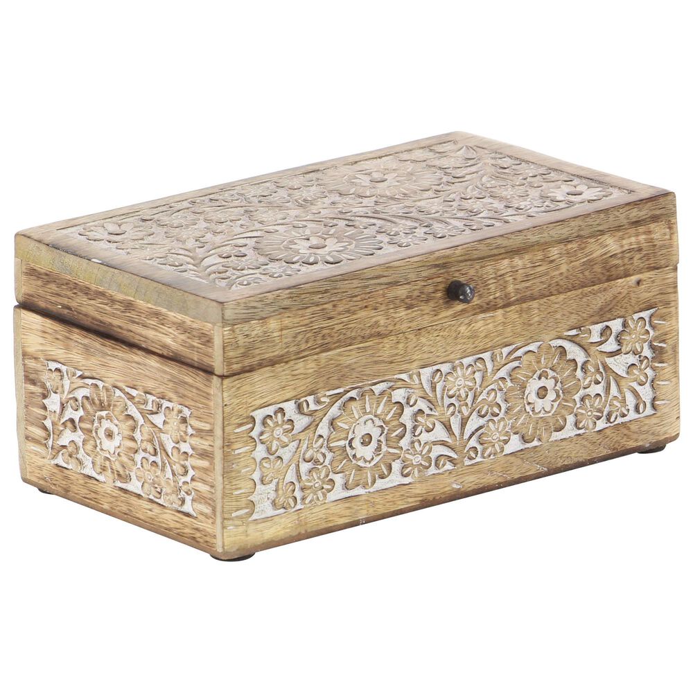 Maple and Jade Coastal Box in Brown and White &#40;Set of 3&#41;, , large