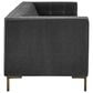 37B Isaac Channel Stitched Stationary Sofa in Moonlight Gray Velvet, , large
