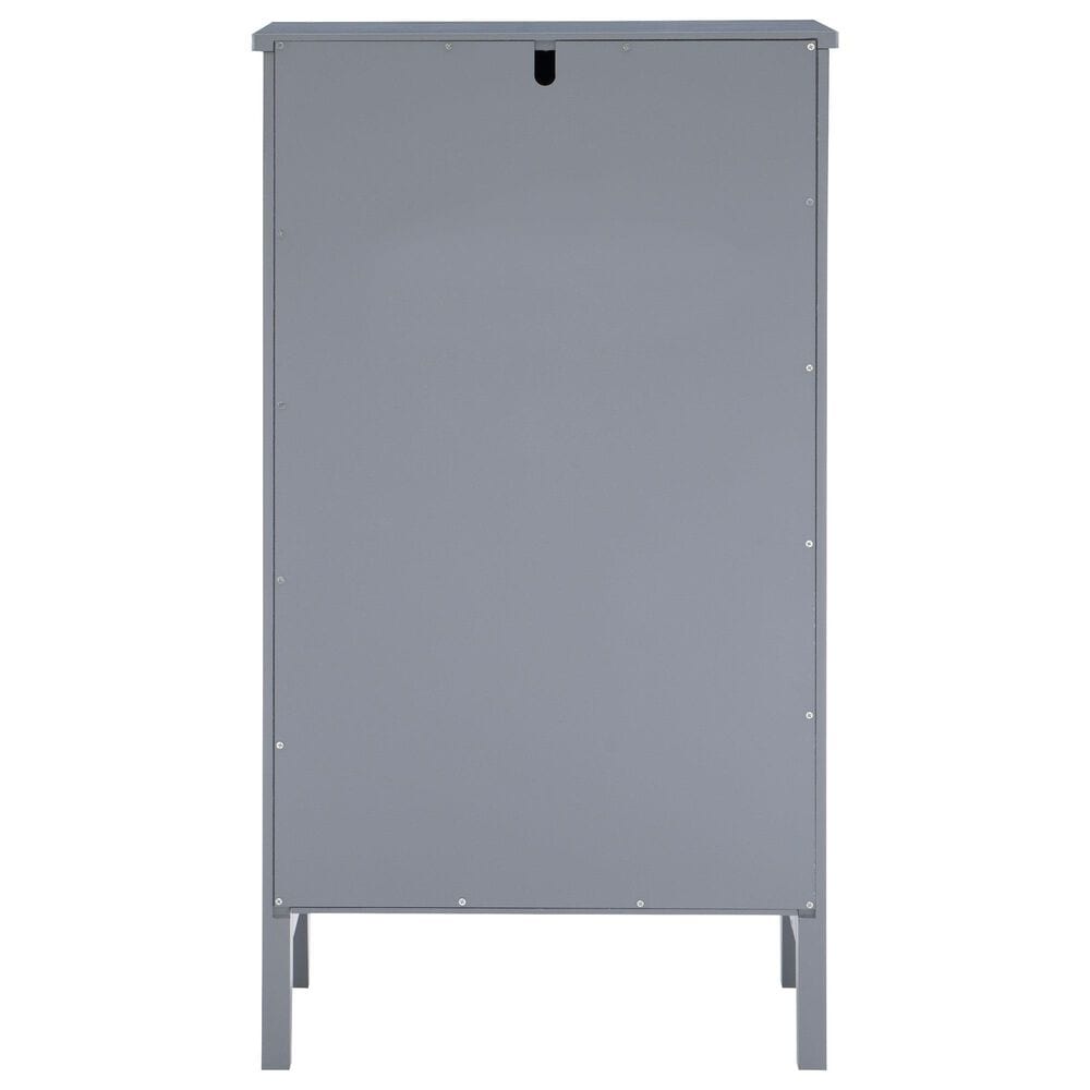 Linon Home Decor Fetti Small Cabinet in Grey, , large