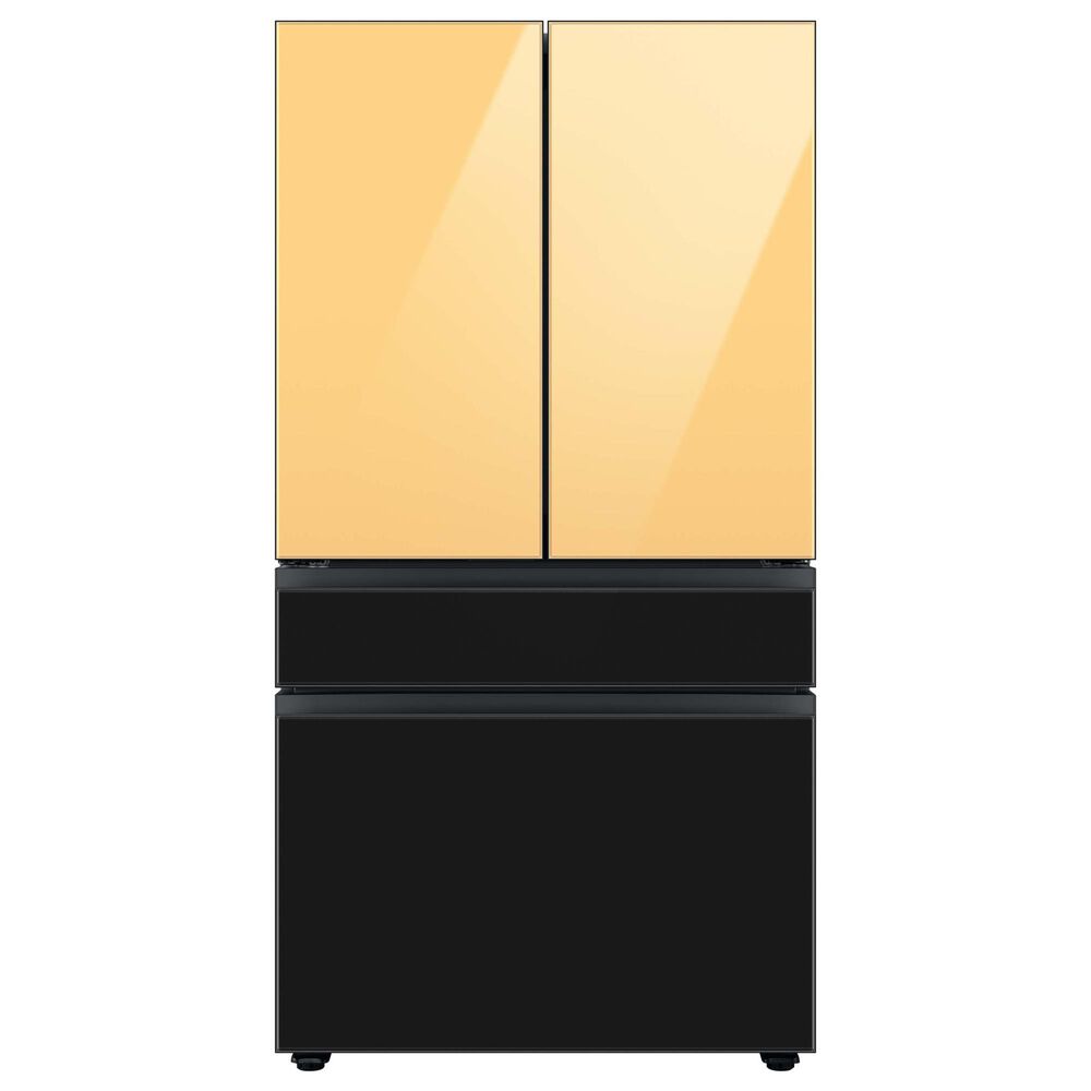 Samsung Bespoke 4-Door French Door Refrigerator Top Panel in Sunrise Yellow Glass, , large