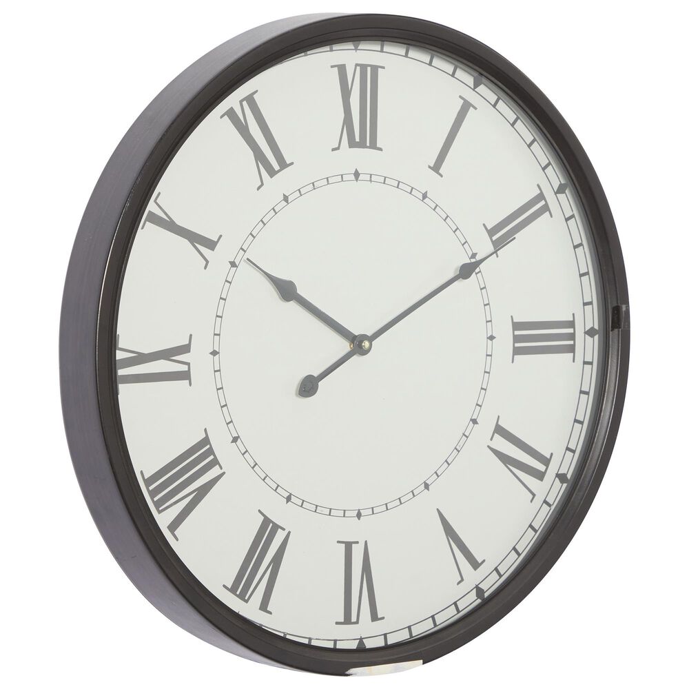Maple and Jade 20&quot; Wall Clock in Black and White, , large
