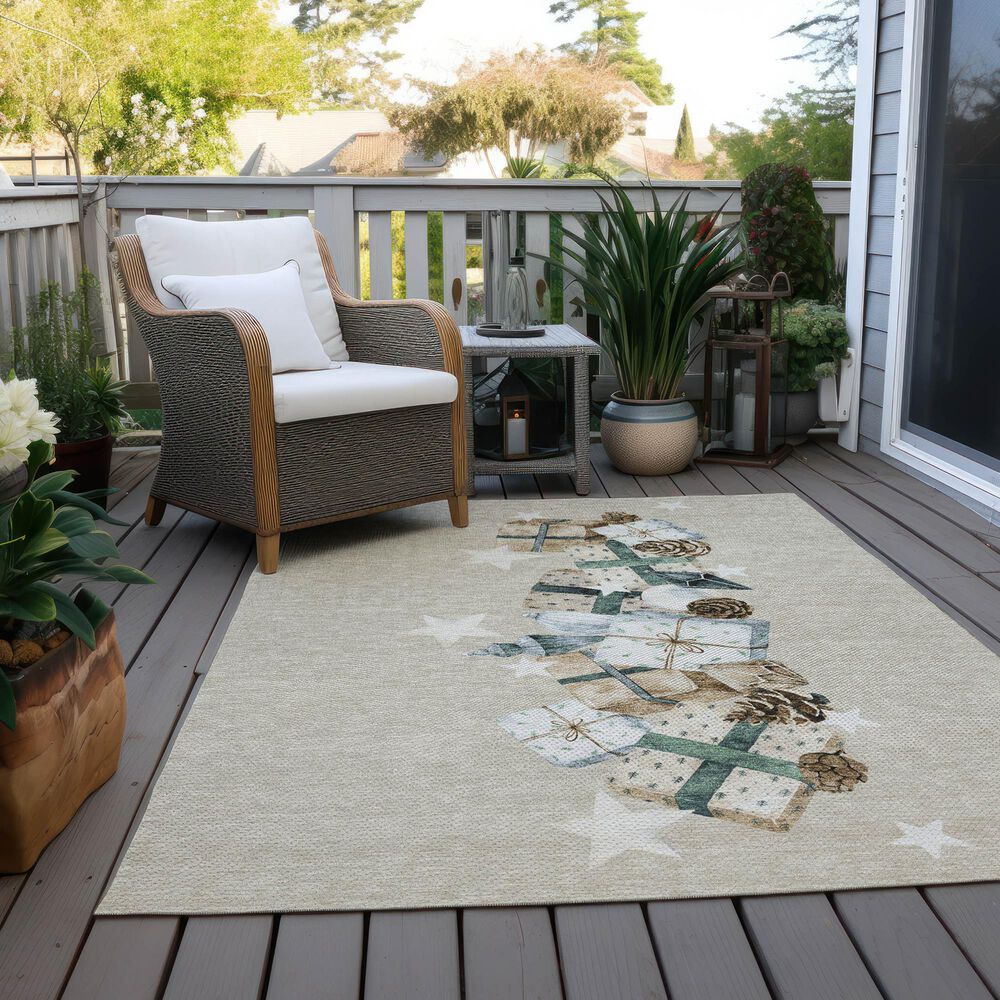 Dalyn Rug Company Wonderland WN33 5&#39; x 7&#39;6&quot; Beige Indoor/Outdoor Area Rug, , large
