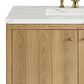 James Martin Vanities Hudson 36" Single Bathroom Vanity in Light Natural Oak with 3 cm Ethereal Noctis Quartz Top and Rectangular Sink, , large