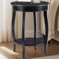 Linon Home Decor Rainbow Round Side Table in Black, , large