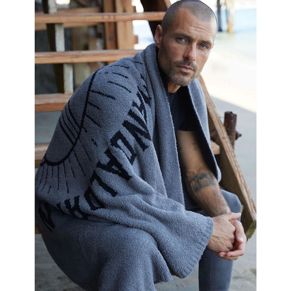 Barefoot Dreams CozyChic The Mandalorian Blanket in Graphite and Carbon