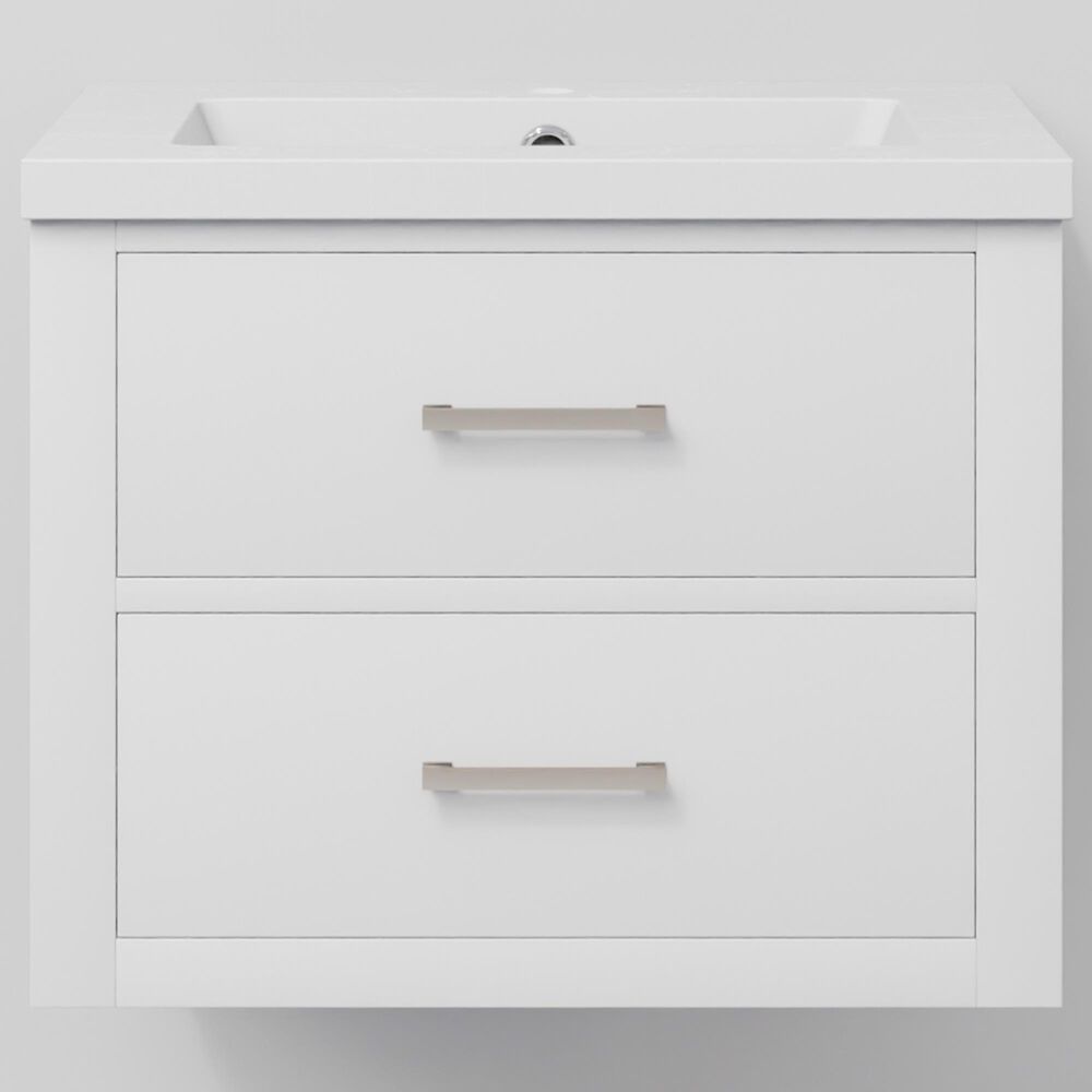 Lexora Home Castor 24" Single Bathroom Vanity in White with White Acrylic Top and Rectangular Sink, , large