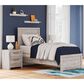 Ashley Broachmyn Twin Bed with Nightstand in Light Gray, , large