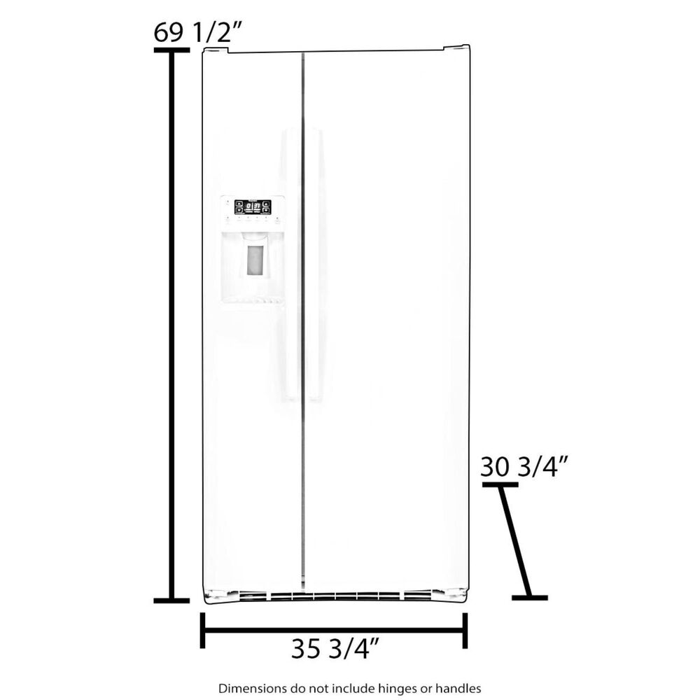 GE Appliances 21.8 Cu. Ft. Counter Depth Side by Side Refrigerator in Stainless Steel, , large