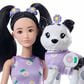 Barbie Twinning Looks Fashion Doll with Pet Dog and Accessories in Purple, , large