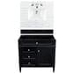 James Martin Vanities Brittany 36" Single Bathroom Vanity in Black Onyx with 3 cm Arctic Fall Solid Surface Top and Rectangle Sink, , large