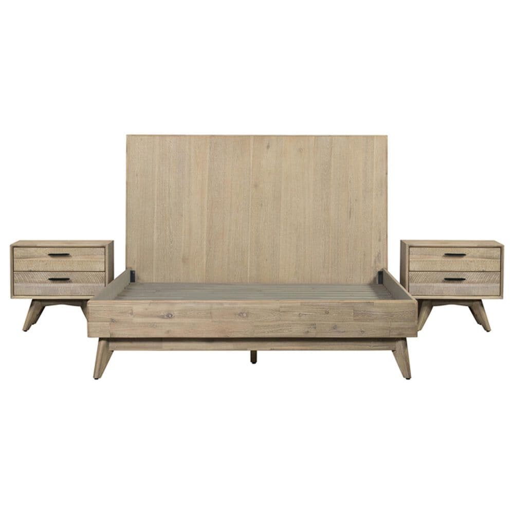 Blue River Baly 3-Piece Queen Platform Bed Set in Gray Sandblast Summer, , large