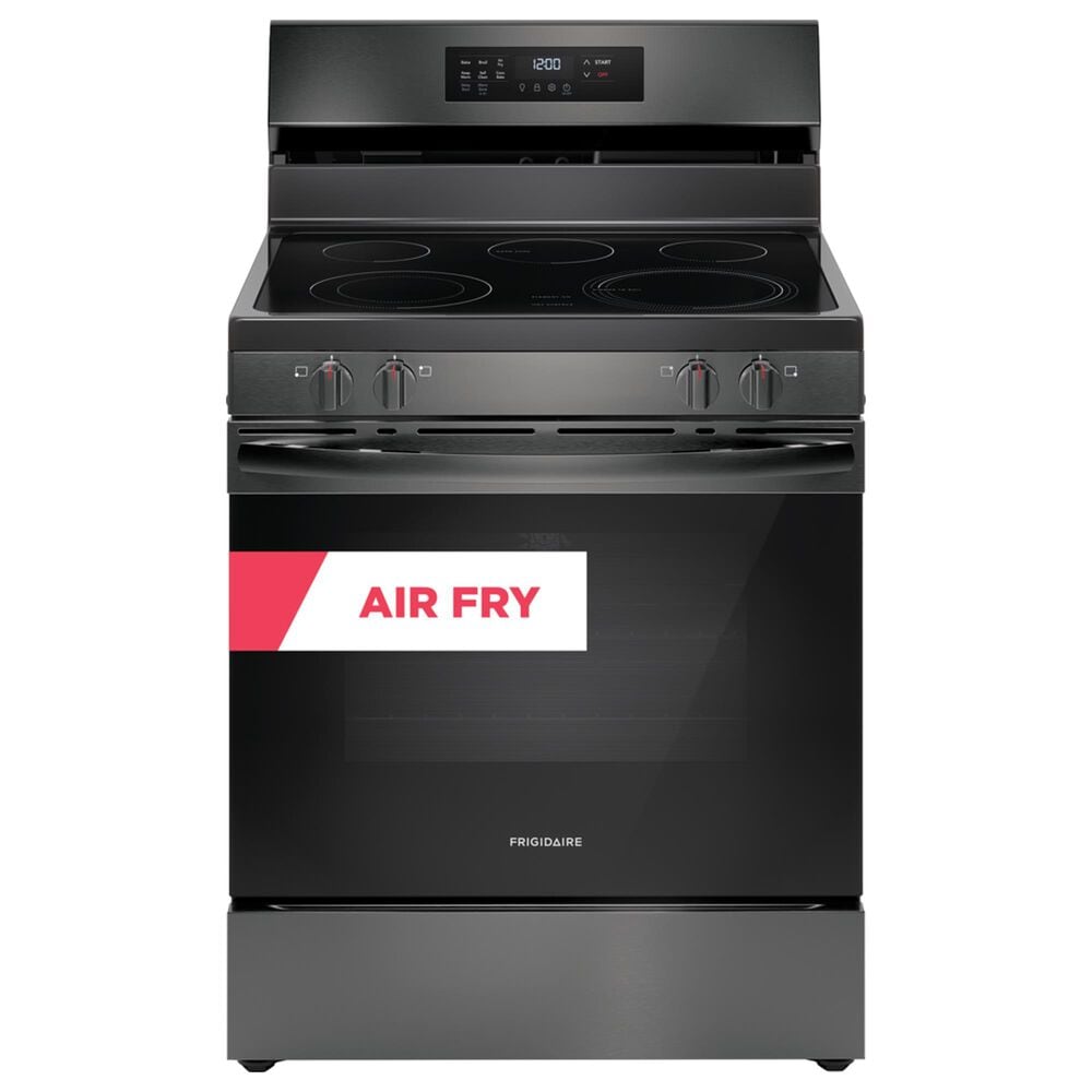 Frigidaire 30" Freestanding Electric Range with Air Fry in Black Stainless Steel, , large