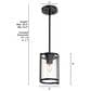 Hunter Astwood 1-Light Mini Pendant in Matte Black, , large
