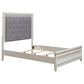 Belle Furnishings Reflections 5-Piece Queen Upholstered Bedroom Set in Pearl White and Rhinestone, , large
