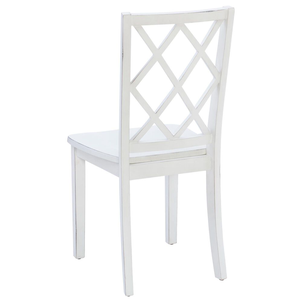 Linon Home Decor Hamlet 5-Piece Rectangular Dining Set in White, , large