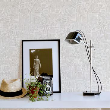 Tempaper Swell 198" x 20.5" Peel and Stick Wallpaper in Sand Swirl, , large