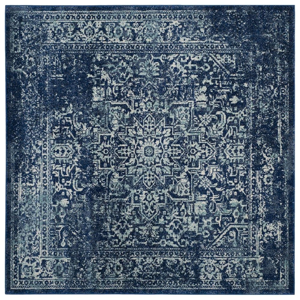 Safavieh Evoke EVK256A-5SQ 5"1" Square Navy/Ivory Area Rug, , large