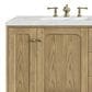 James Martin Vanities Laurent 72" Double Bathroom Vanity in Light Natural Oak with 3 cm Ethereal Noctis Quartz Top and Rectangular Sinks, , large