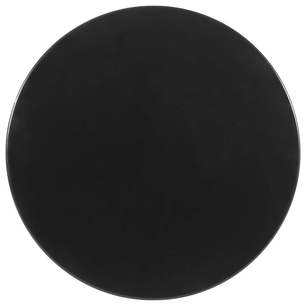 Hearth and Haven Large Cylindrical-Shaped Iron Patio End Table in Black, , large