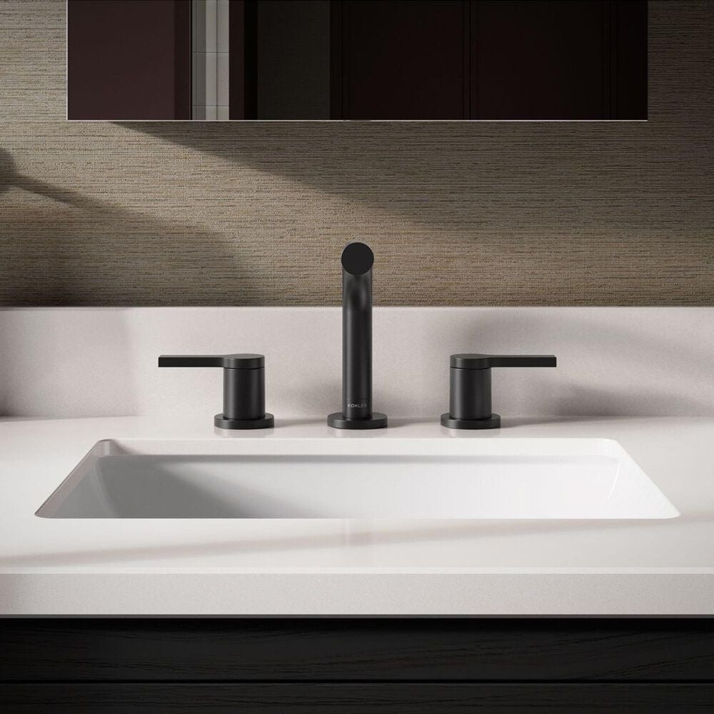 Kohler Elate Widespread Bathroom Sink Faucet in Matte Black, , large