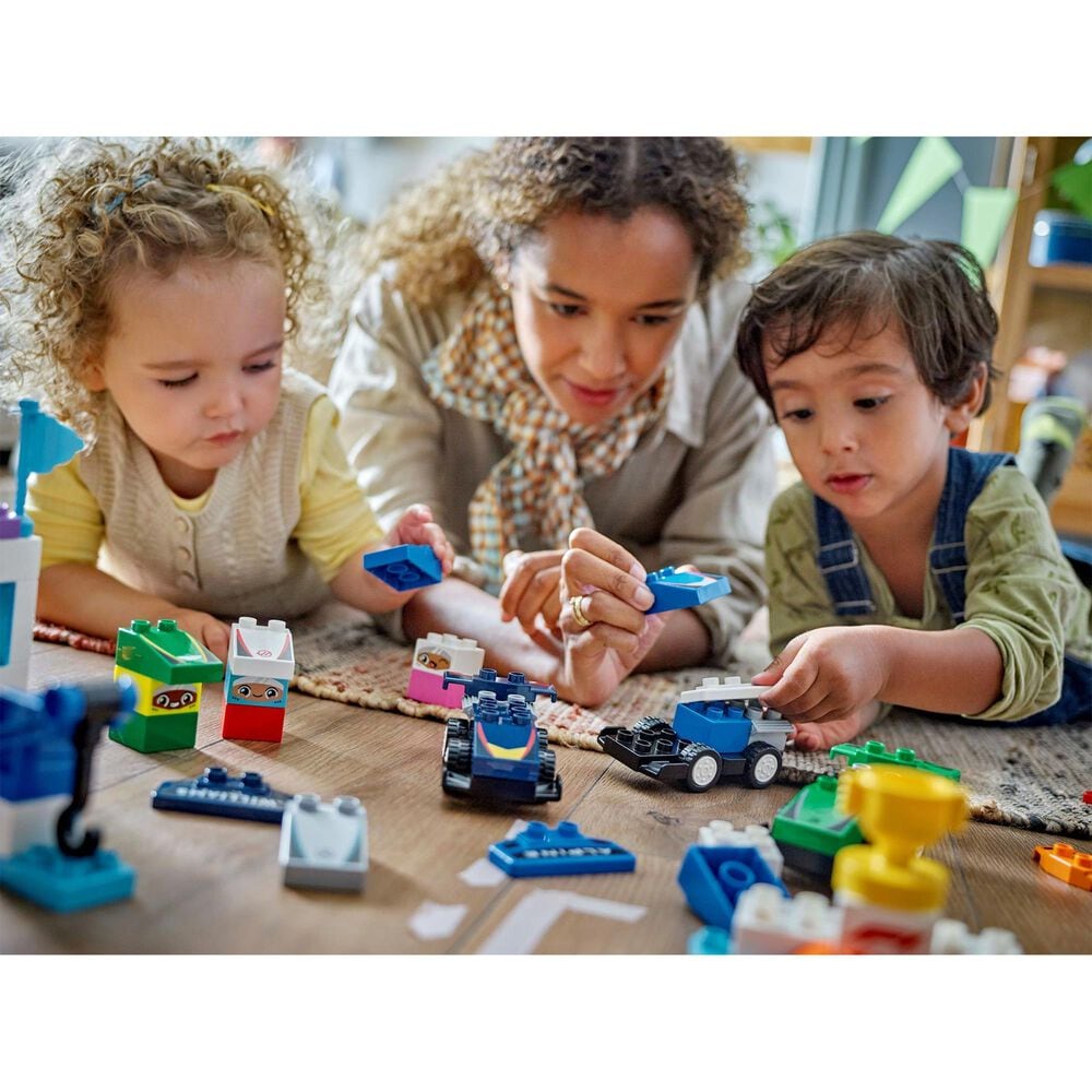 LEGO Duplo F1 Team Race Cars and Drivers Building Set in Multicolor, , large
