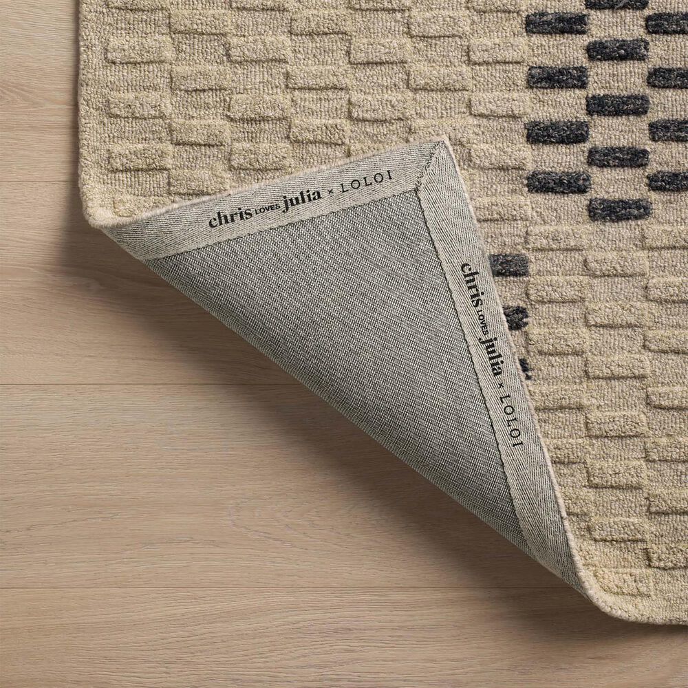 Chris Loves Julia x Loloi Bradley 2&#39;3&quot; x 3&#39;9&quot; Beige and Midnight Area Rug, , large
