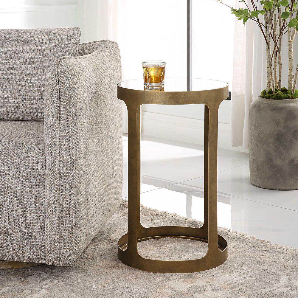 Uttermost Accent Table in Antique Gold, , large