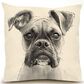 Eric & Christopher Boxer Dog 20" x 20" Throw Pillow in Natural, , large