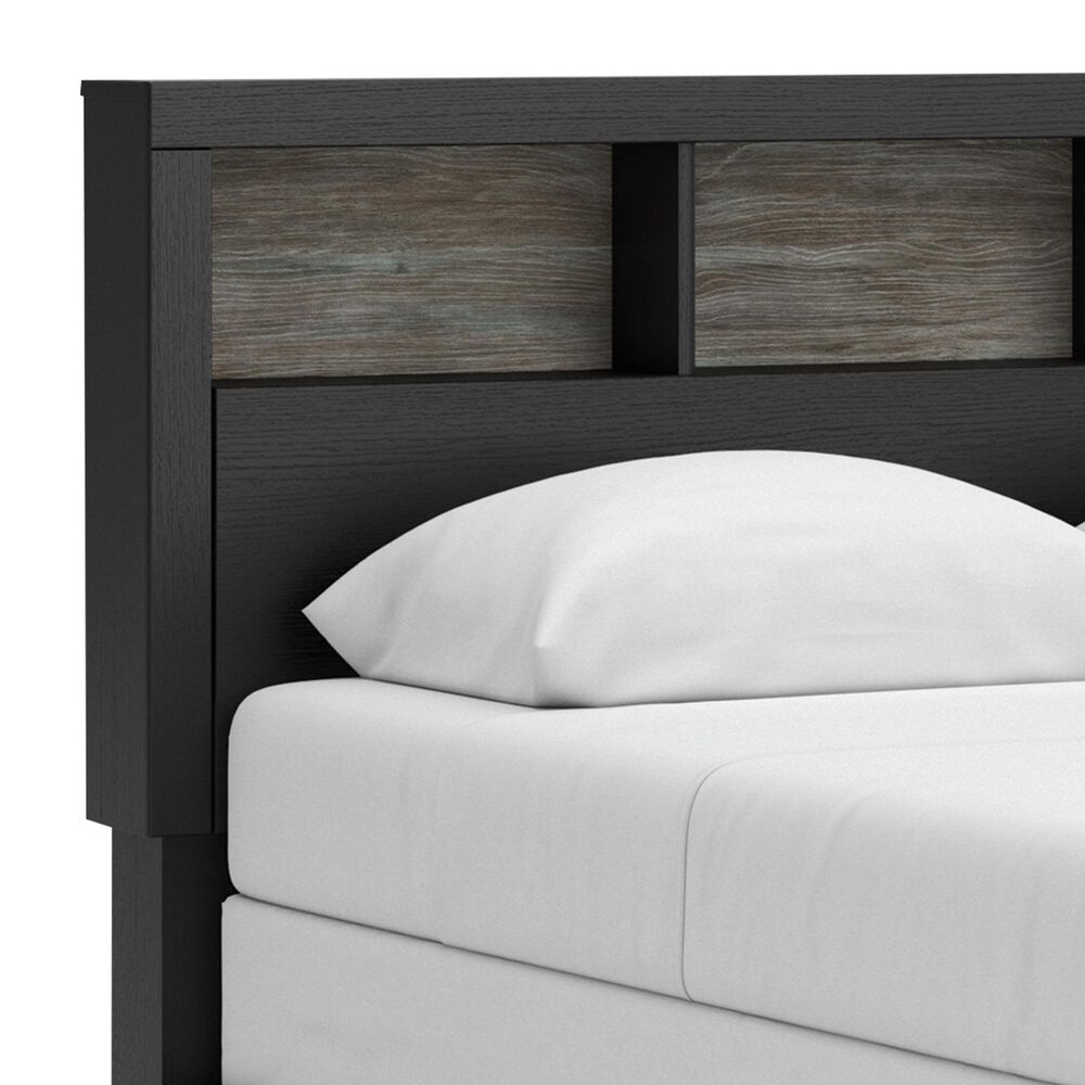 Ashley Broachmyn Full Bookcase Bed in Black and Gray, , large