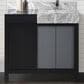 Lexora Home Zilara 36" Single Bathroom Vanity in Black and Grey with 11 cm Castle Grey Marble Top and Rectangular Sink, , large