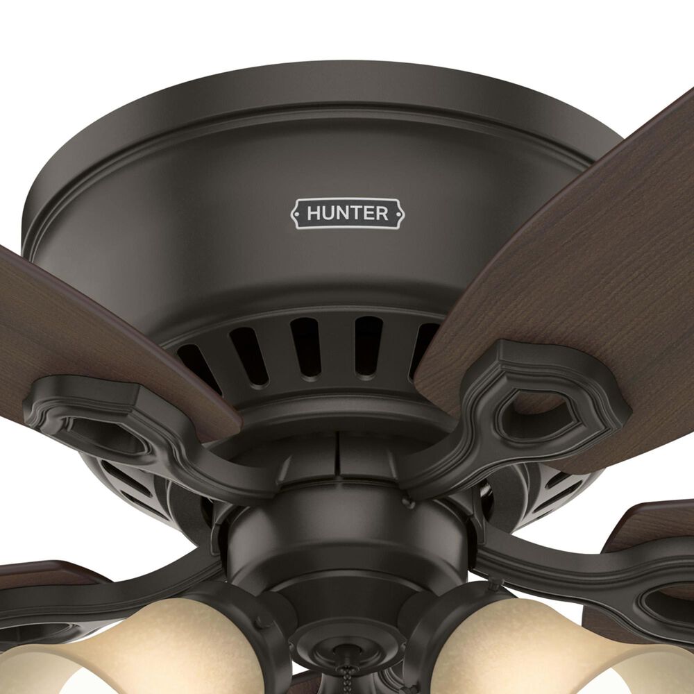 Hunter Builder Low Profile 52&quot; Ceiling Fan with Lights in New Bronze, , large