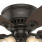 Hunter Builder Low Profile 52" Ceiling Fan with Lights in New Bronze, , large