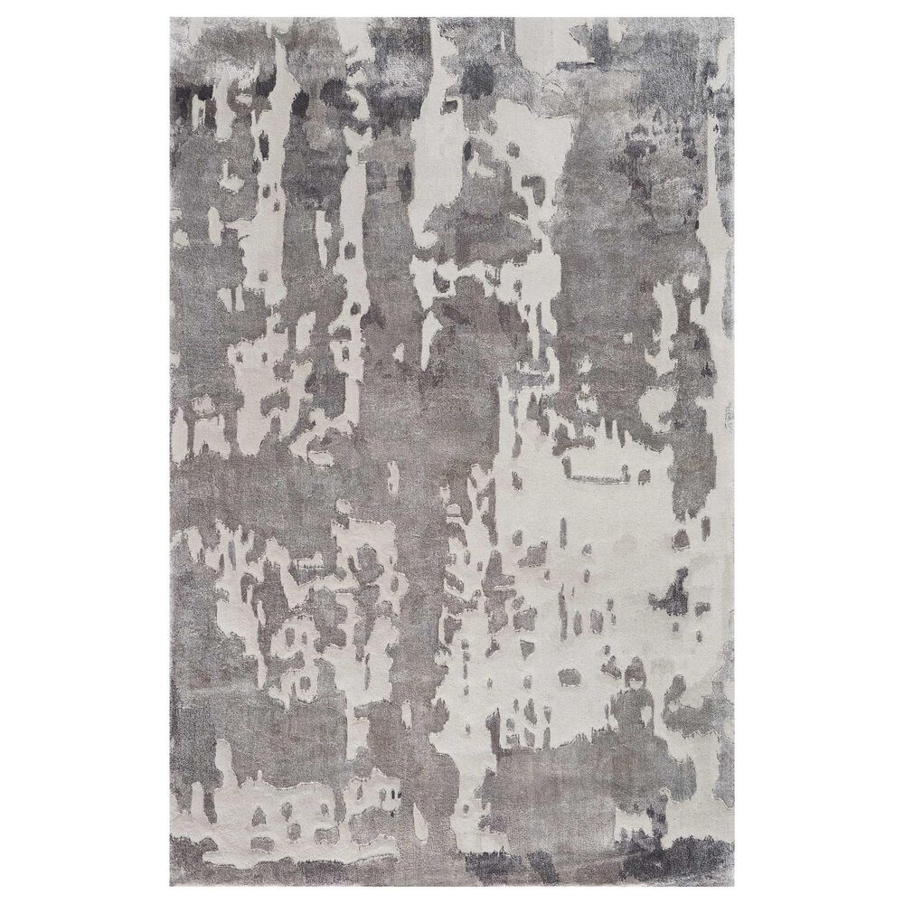 Nourison Prismatic PRS12 3"9" x 5"9" Silver and Grey Area Rug, , large