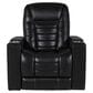 MotoMotion Leather Power Recliner with Power Headrest in Black, , large