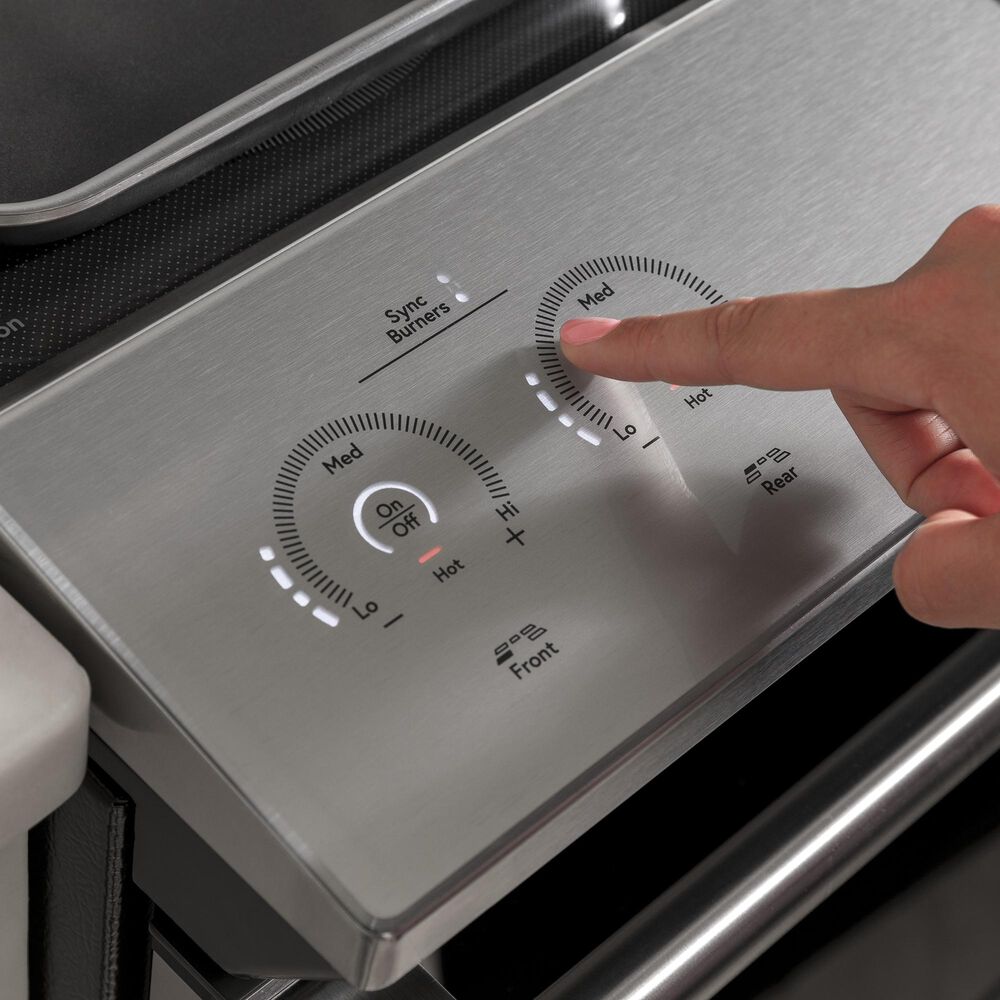 Cafe 5.3 Cu. Ft. Slide-In Electric Range in Brushed Stainless, , large