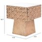 Zuo Modern Mayan Side Table in Bronze and Mirrored, , large