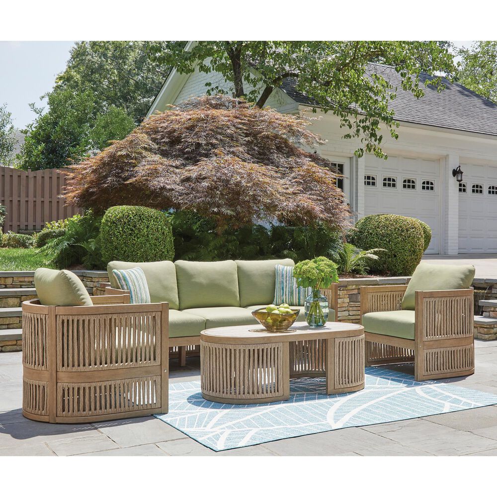 Ashley Serena Shores Patio Sofa in Green, , large