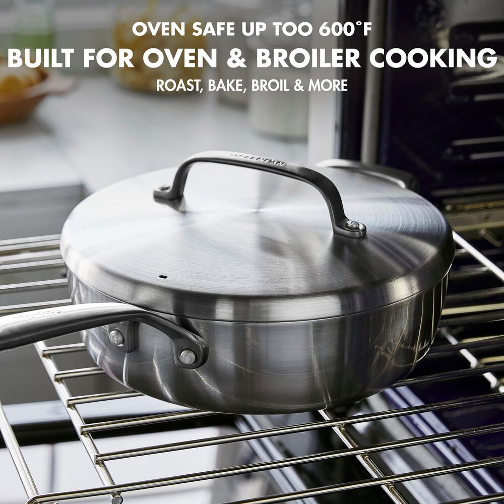 Green Pan GP5 3.26-Quart Saucepan with Lid in Stainless Steel, , large